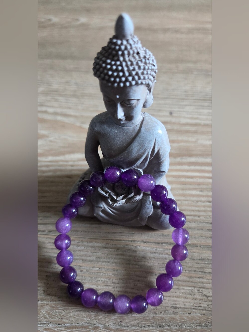 Purple Agate Beaded Bracelet